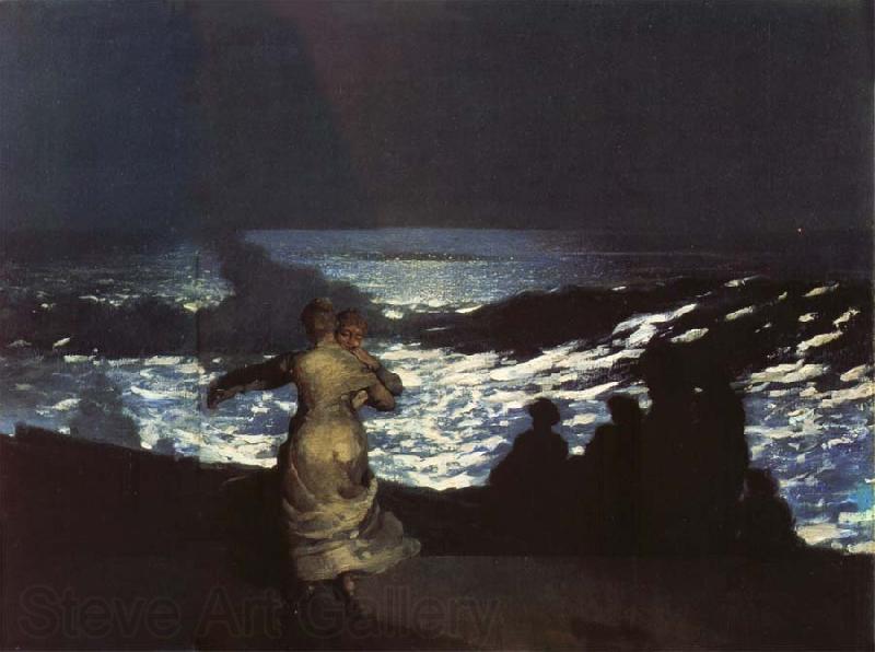 Winslow Homer Eine Sommernacht Norge oil painting art